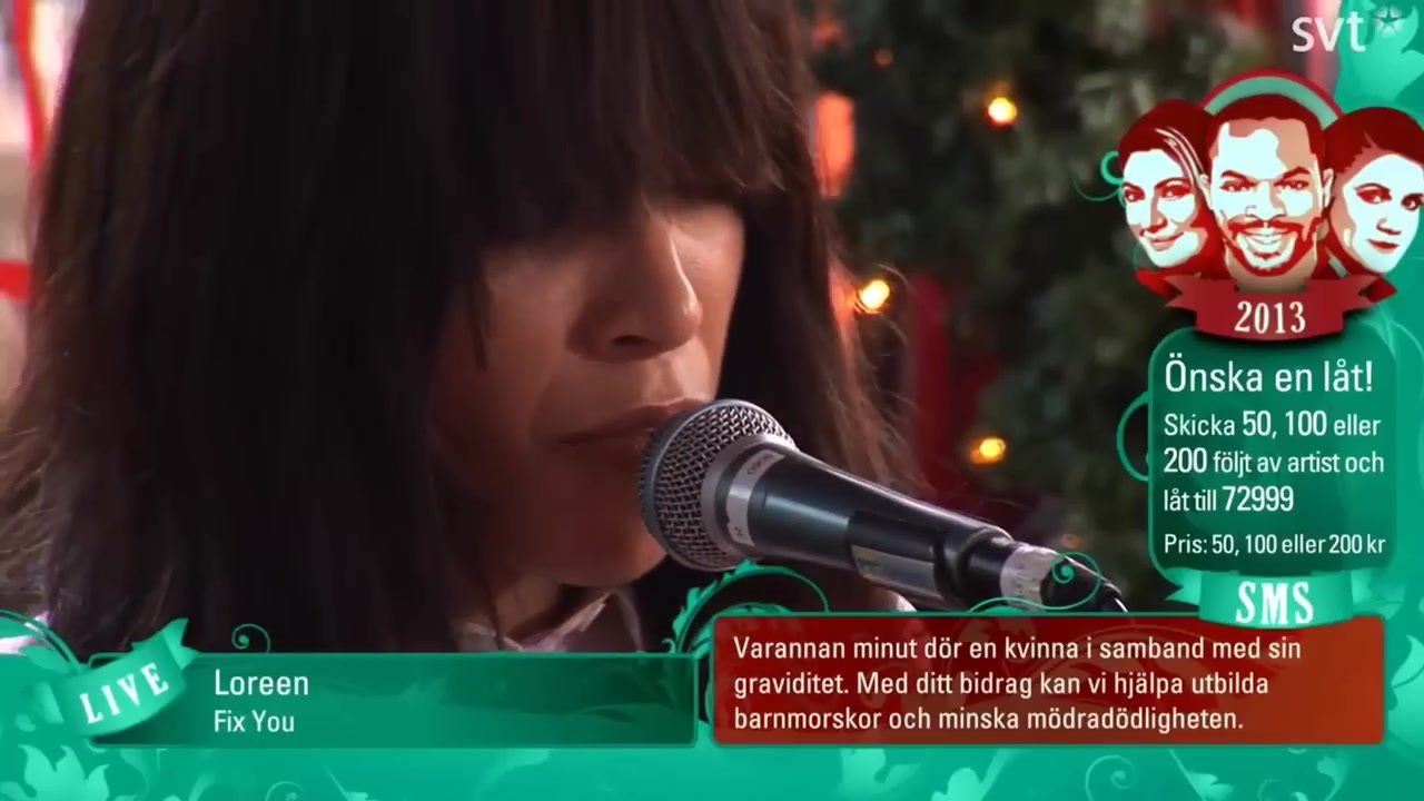 Loreen - Fix You + Interview, Musikhjälpen 2013 (13.12.2013) thumbnail